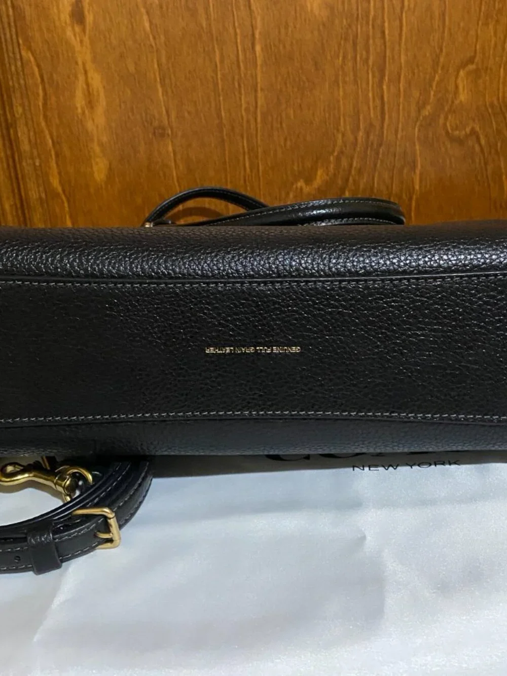 Coach Bella Small Satchel Black Pebbled Leather